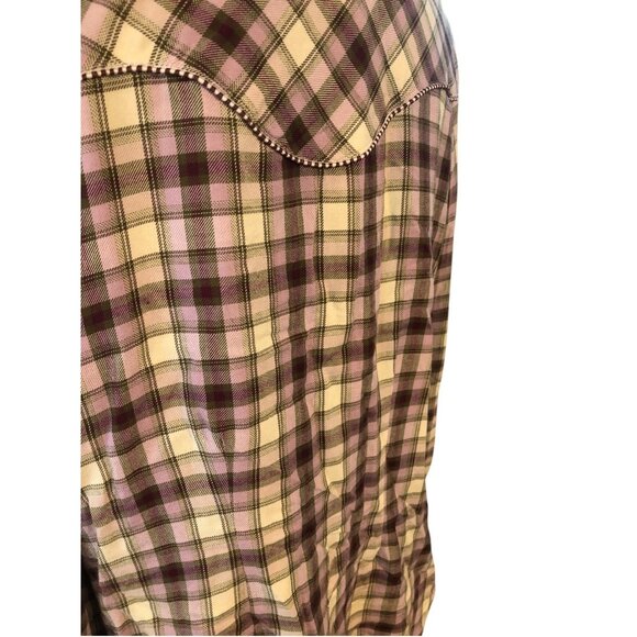 Shyanne Unique Accent Purple Western Cowgirl Long Sleeve Button Down Shirt Sz XL - Picture 13 of 16